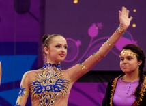 Azərbaycan gimnastı Marina Durunda Avropa Oyunlarında gümüş medal qazandı. Bakı, Azərbaycan, 21 iyun 2015 